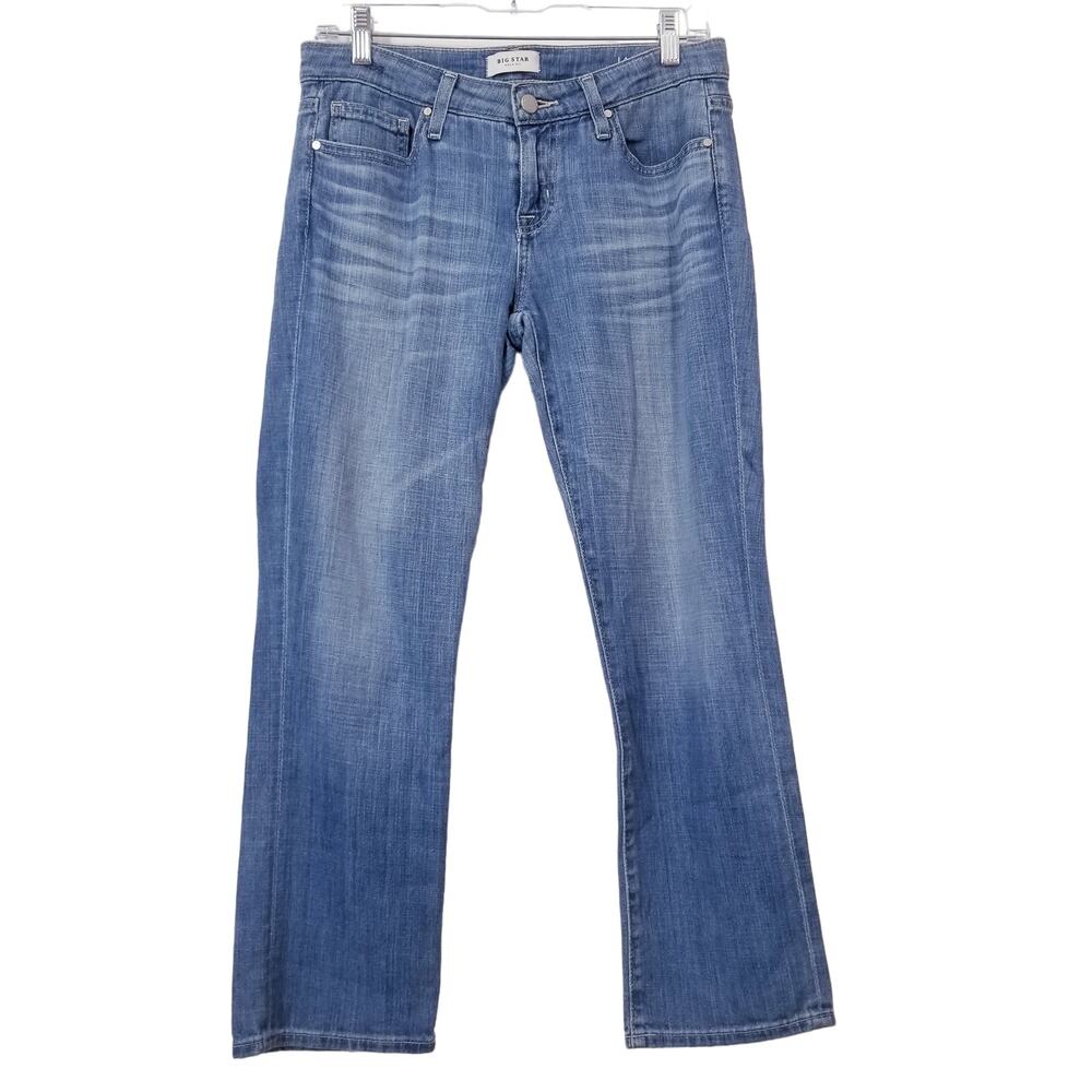 Big Star Jeans Nova XVI Kate Crop Straight Leg Low Rise Light wash Denim
